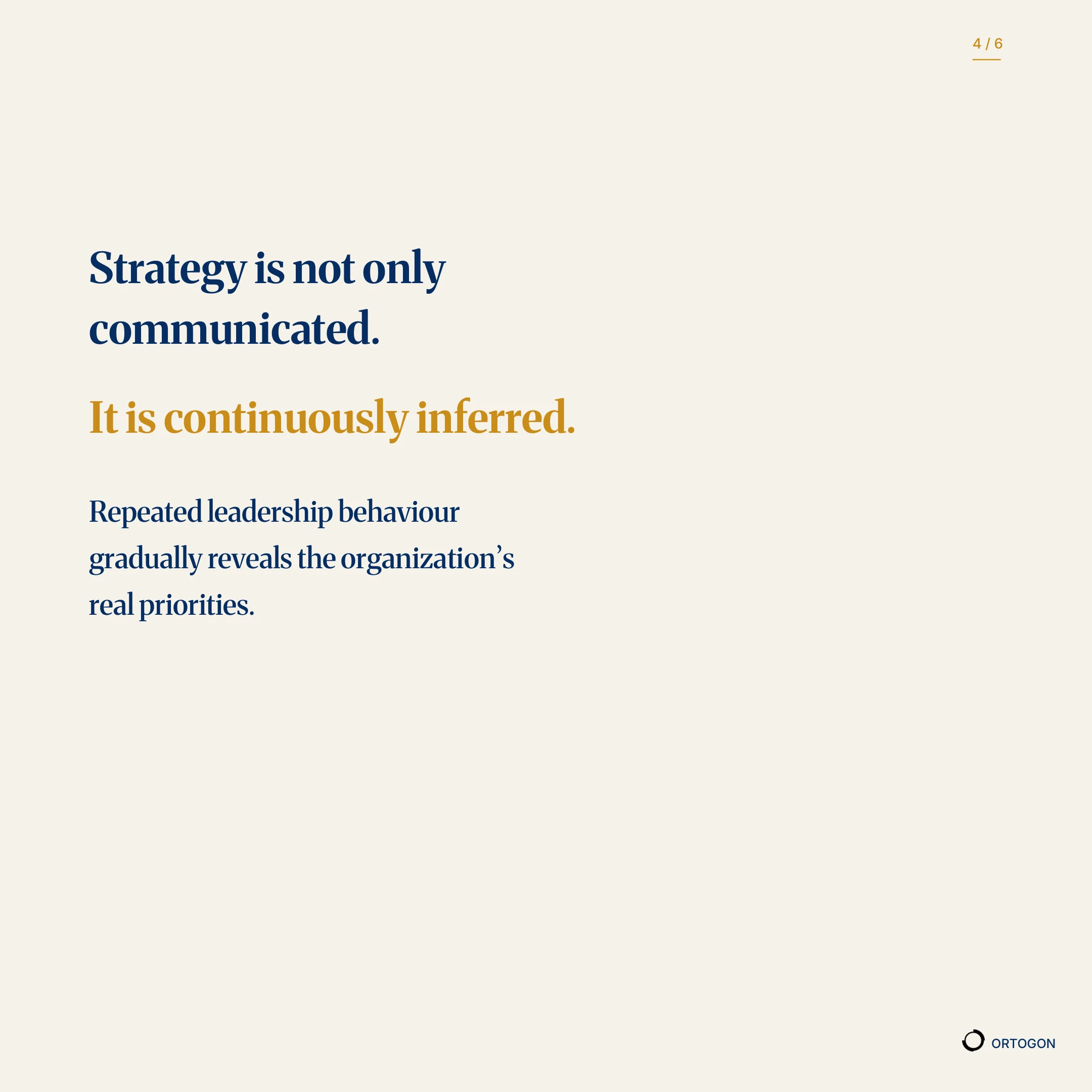 Cover page of the carousel 'Employees Infer Strategy'. (Page 4)