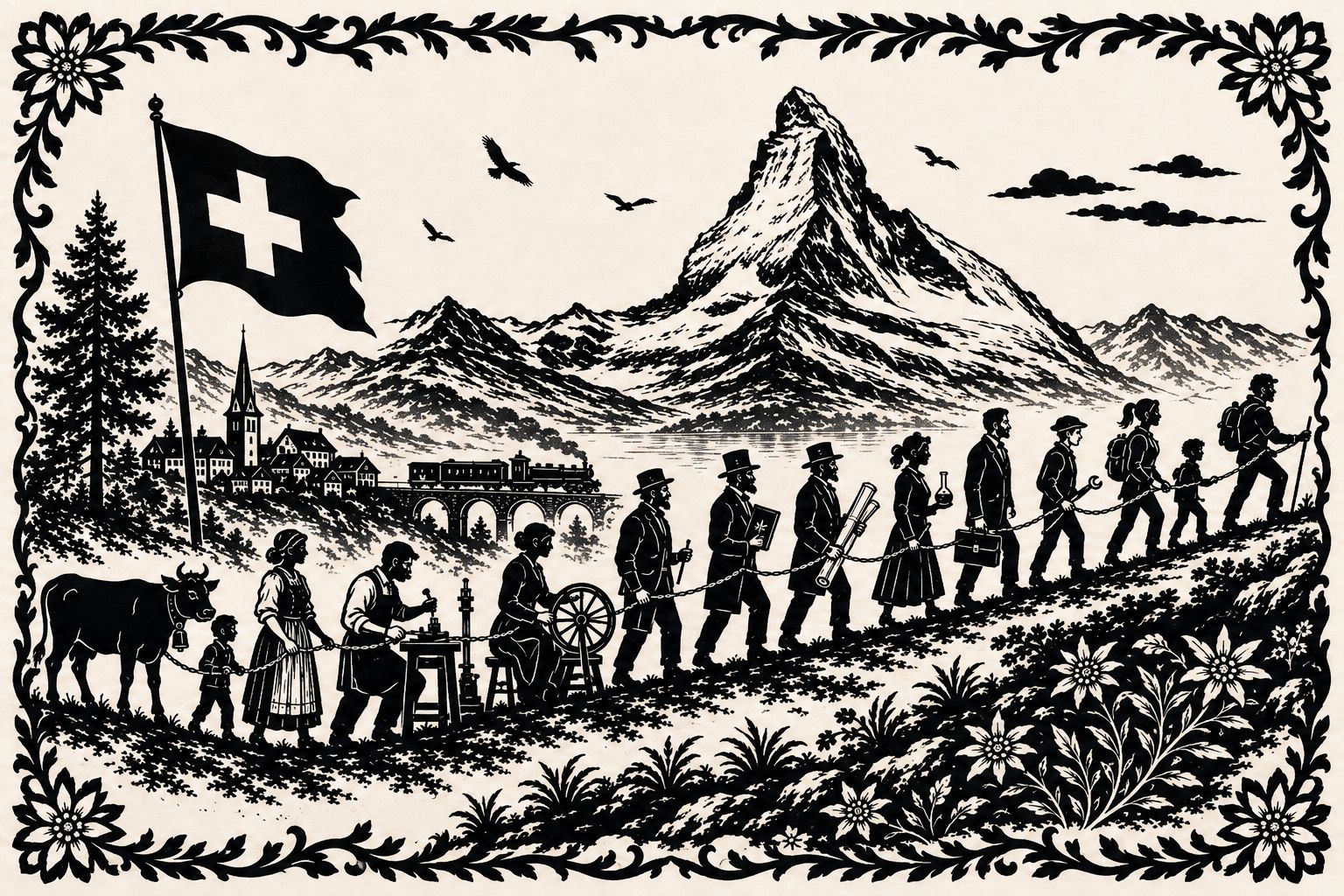 Happy Birthday, Switzerland visual.