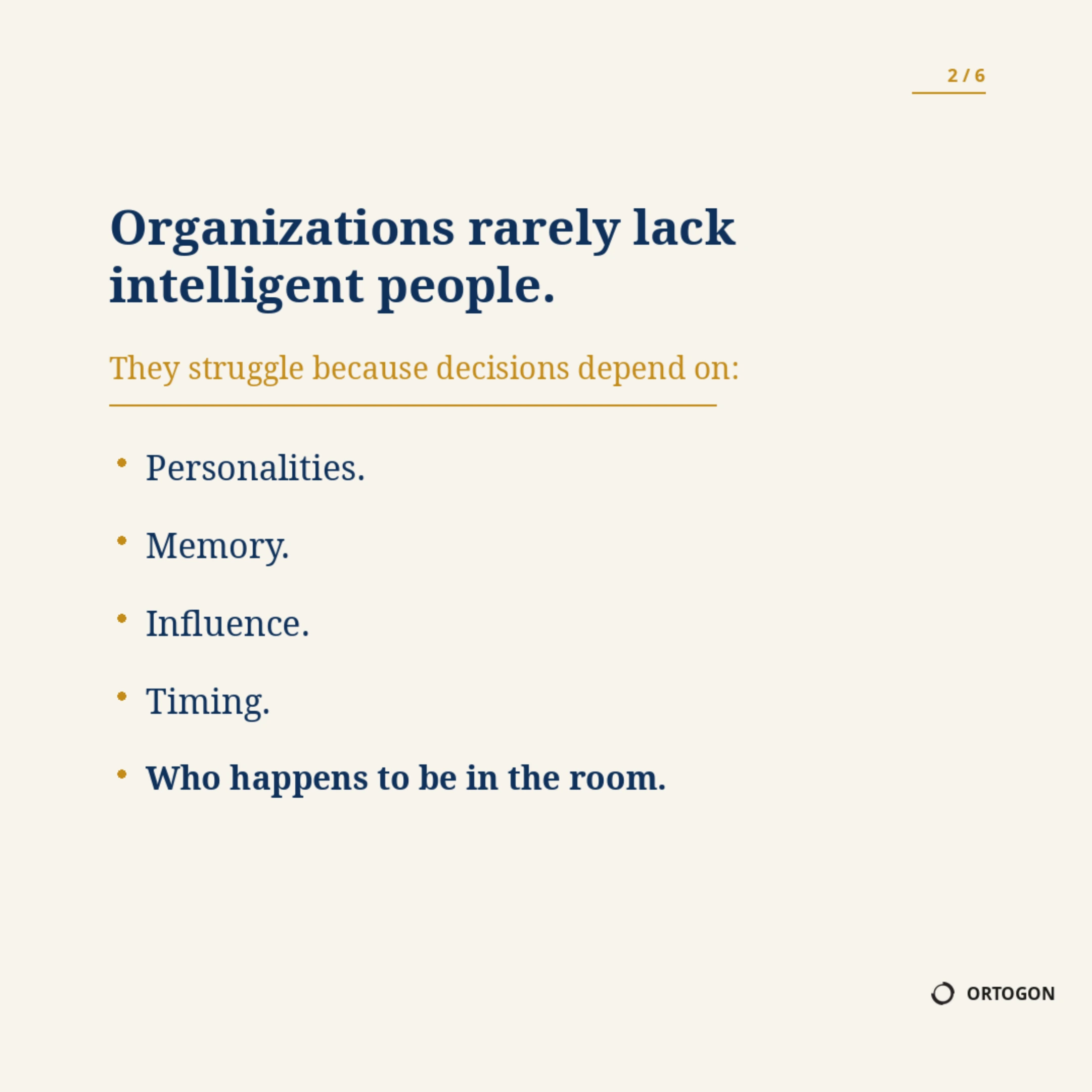 Cover page of the carousel 'One Good Decision Can Change an Outcome'. (Page 2)