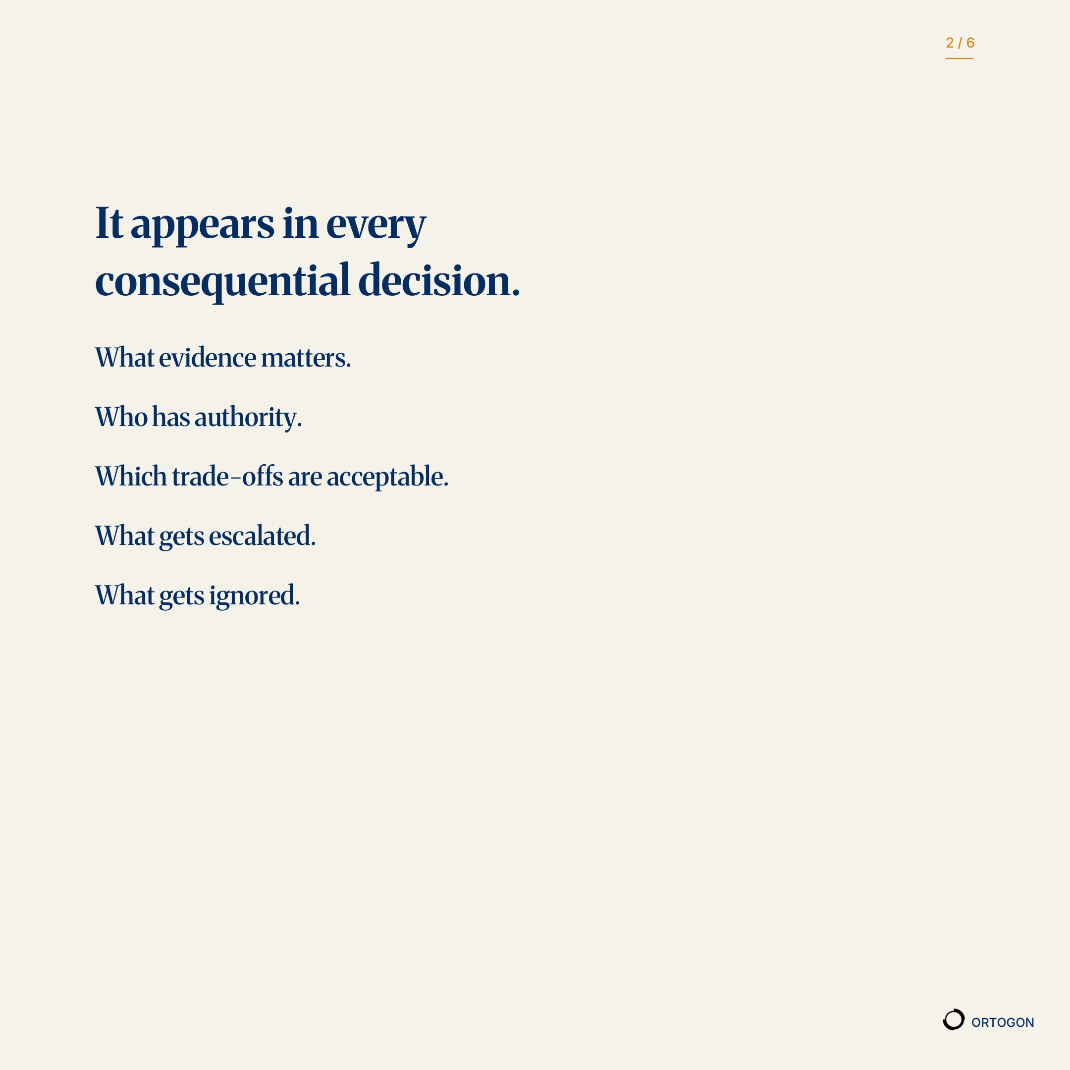 Cover page of the carousel 'Organizational Reasoning'. (Page 2)