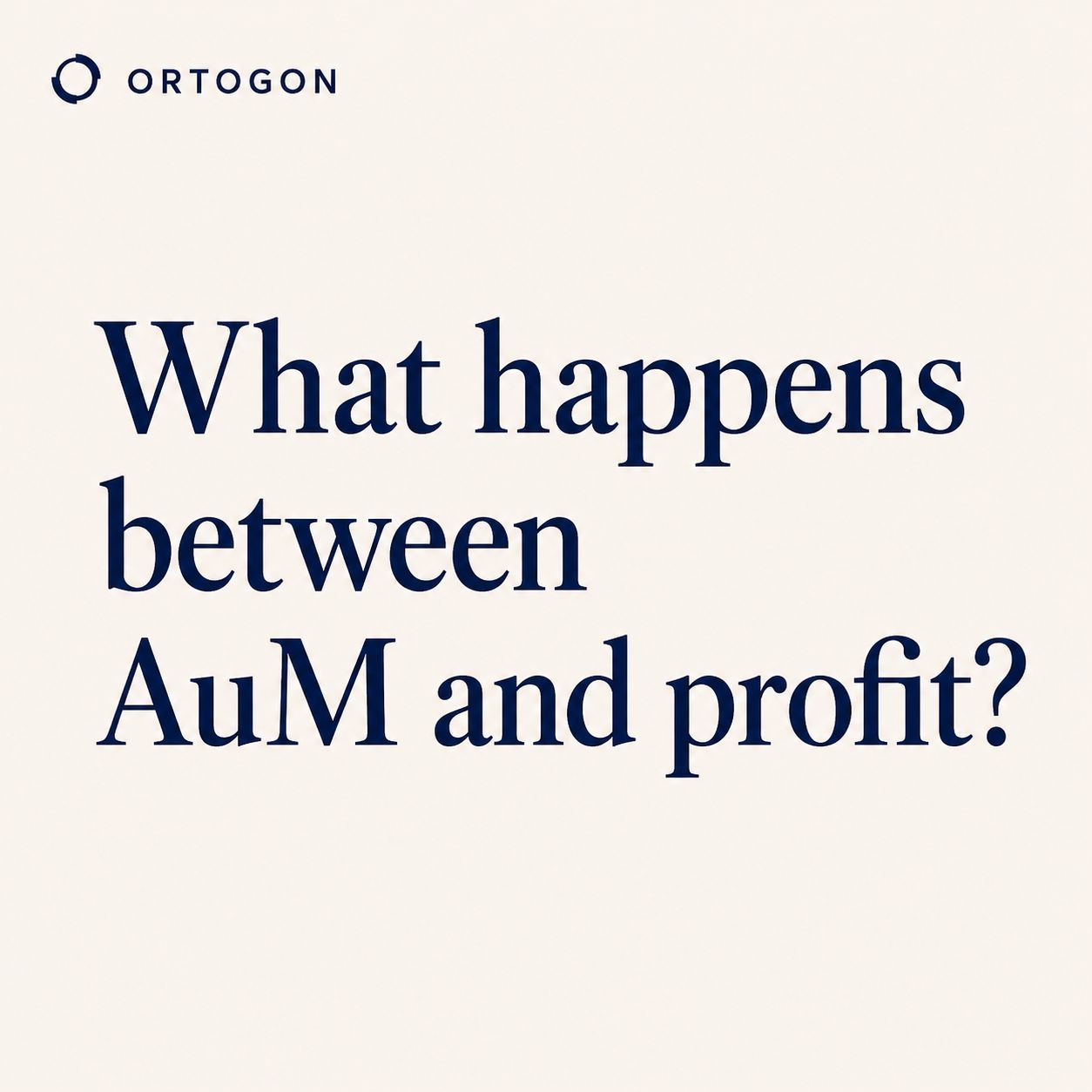 Infographic presenting the five dimensions of production-engine discipline between AuM and profit.