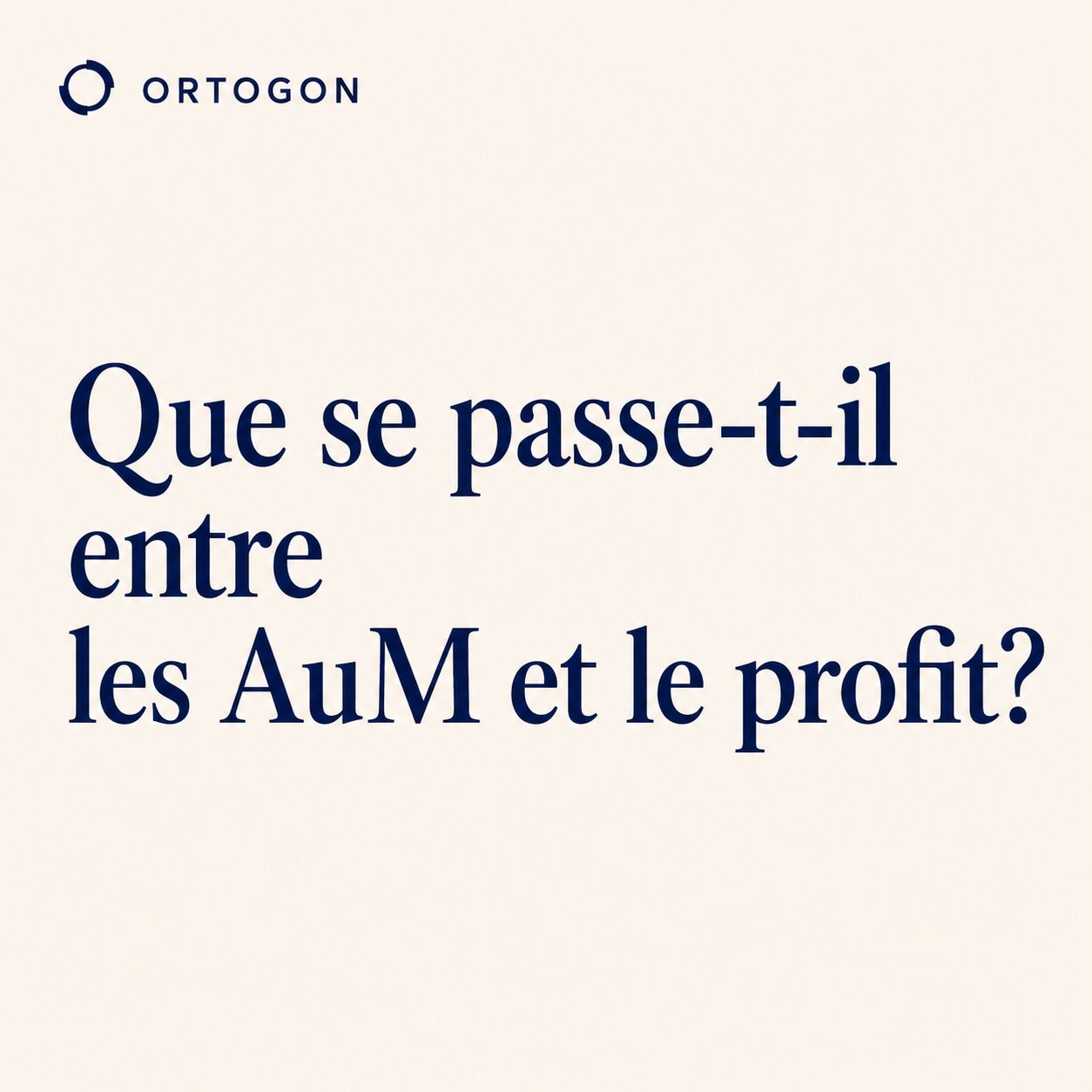Infographie présentant les cinq dimensions de la discipline du moteur de production entre les AuM et le profit.